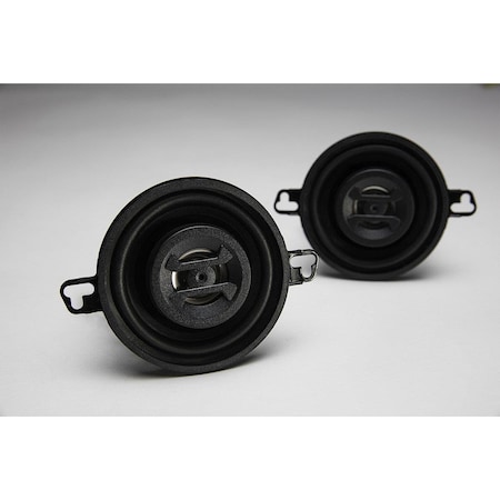 Plugit 3.5 in. 2 Way Zeus Series Coaxial Speakers Black PL859292